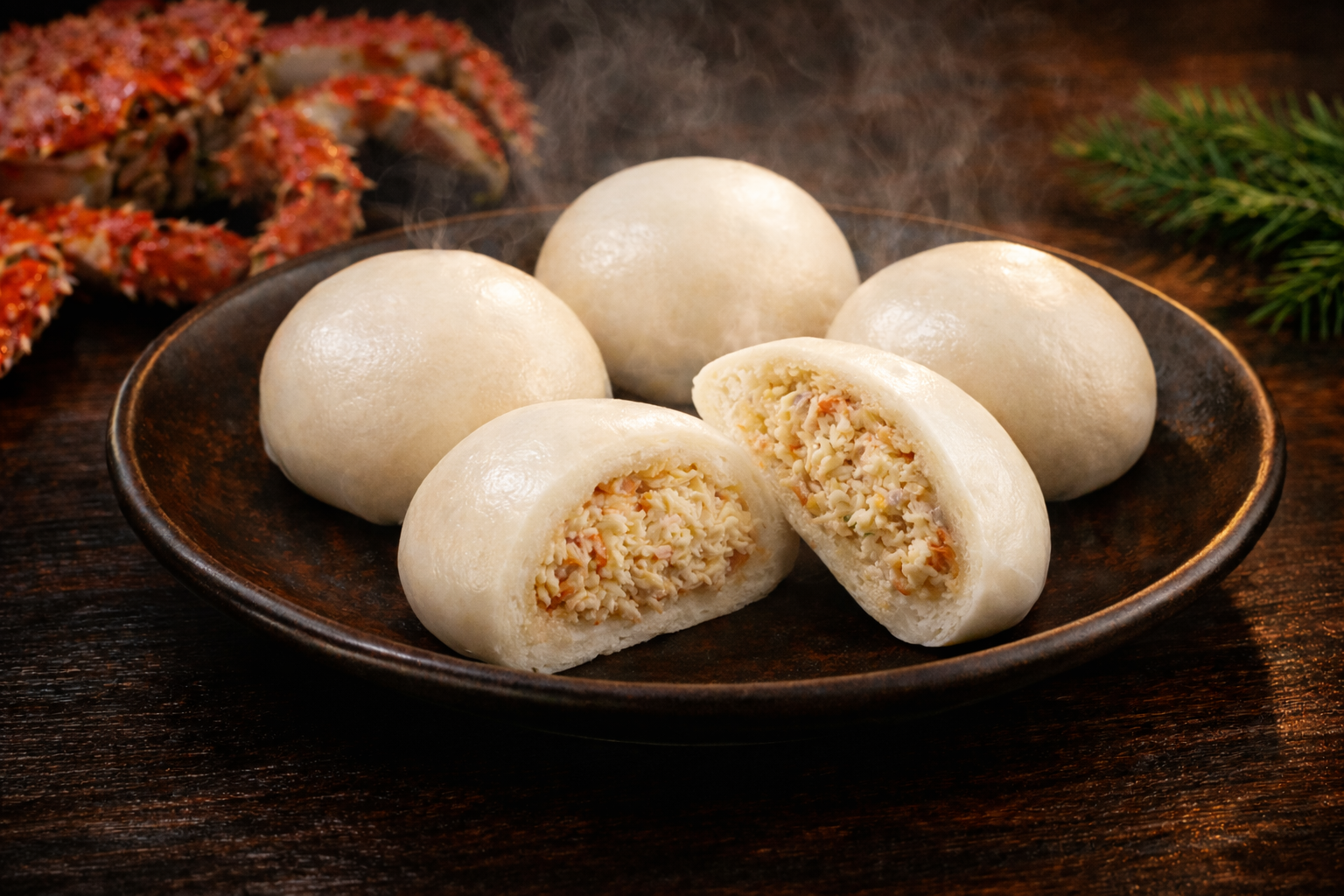 【送料込】タラバまん　120g×5個（個包装）